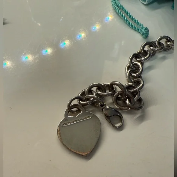 Tiffany & Co. Heart Tag Charm Bracelet (7 in) - Picture 5 of 6